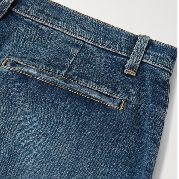 Nili Lotan Flora Denim Trouser | Mid-Rise | Wide-Leg | Classic Wash | Size 30 - Picture 4 of 16